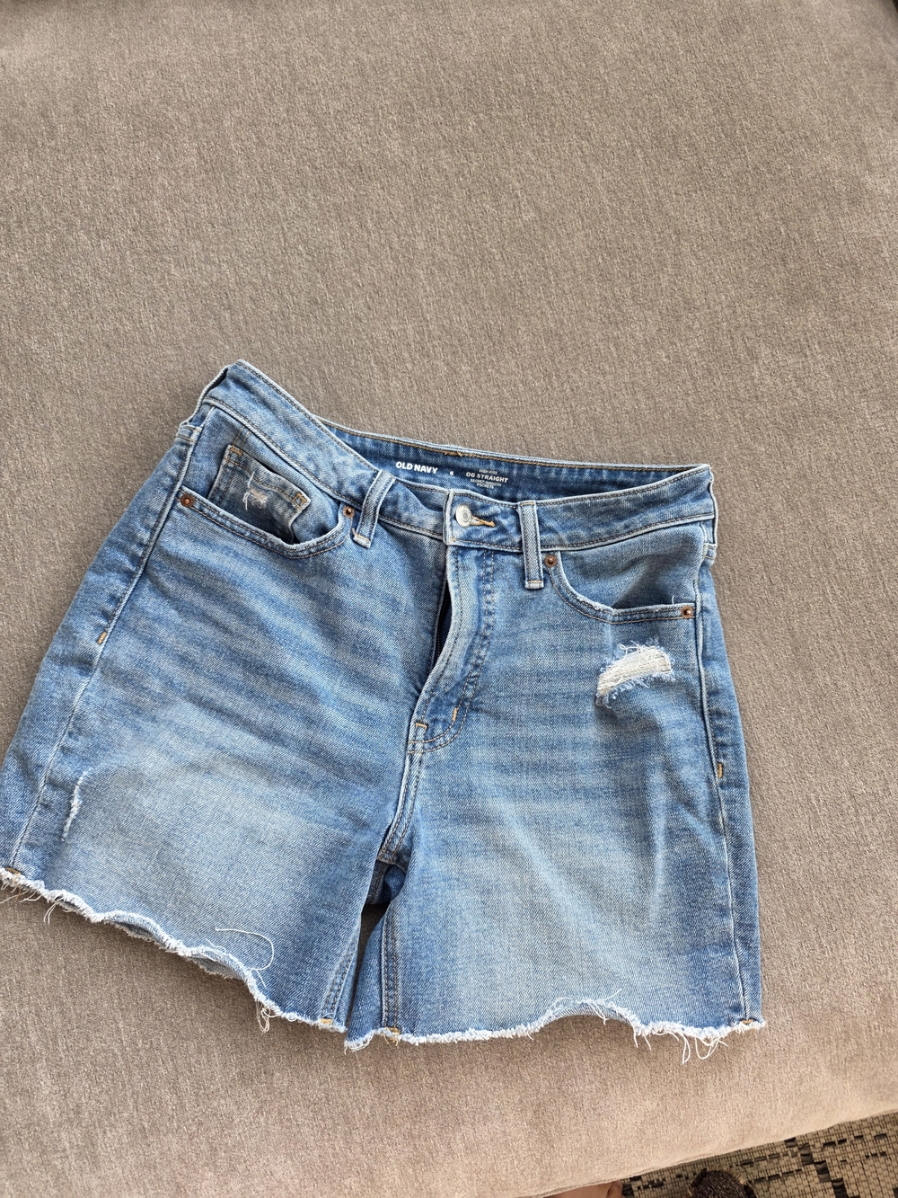 Old Navy Light Blue Distressed Denim Cutoff Shorts